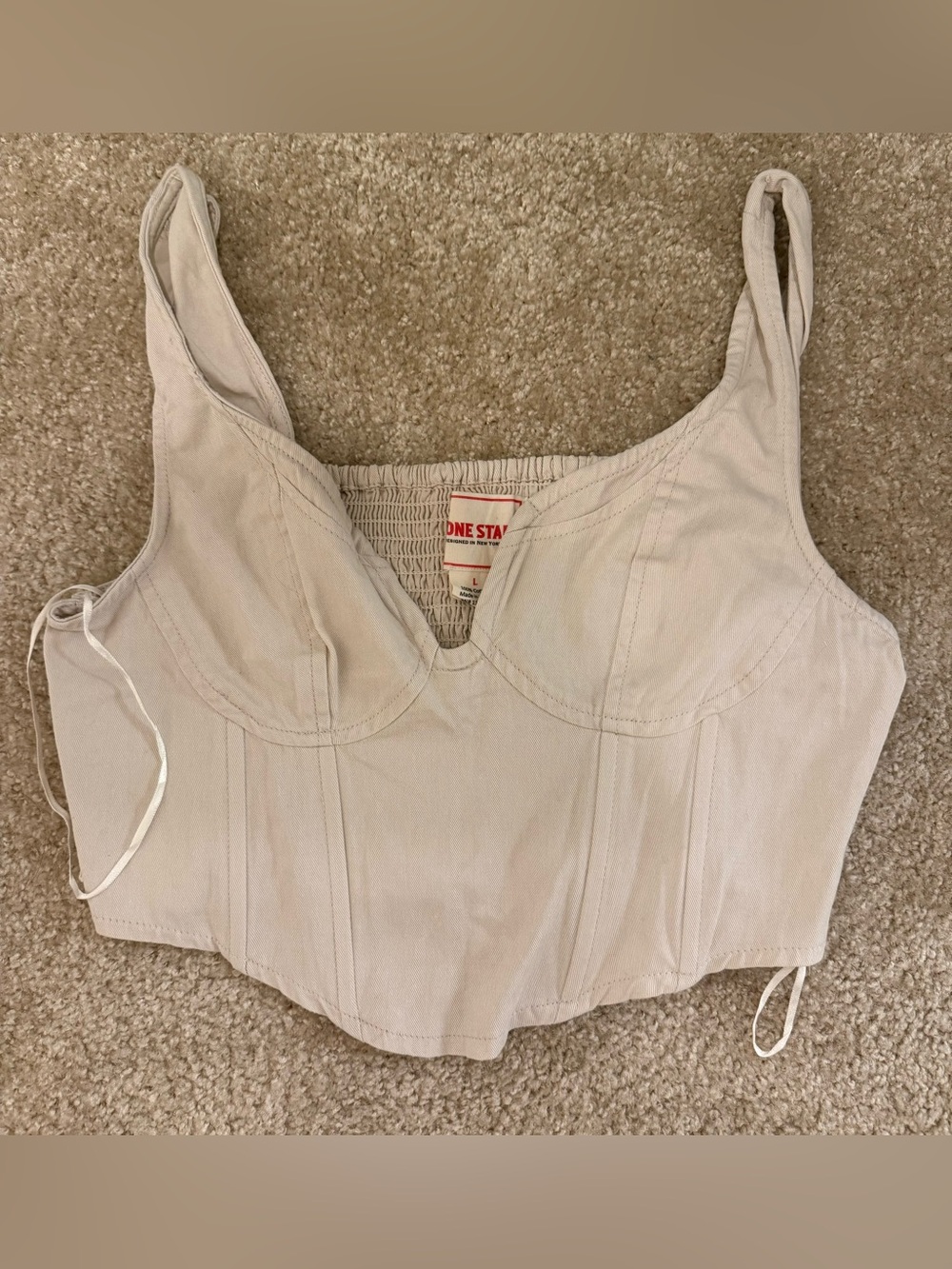 Lone star corset like crop top
